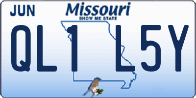 MO license plate QL1L5Y