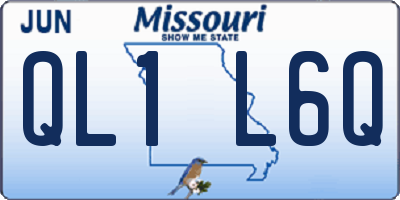 MO license plate QL1L6Q