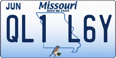 MO license plate QL1L6Y