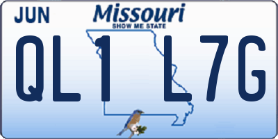 MO license plate QL1L7G