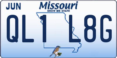 MO license plate QL1L8G