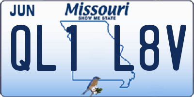 MO license plate QL1L8V