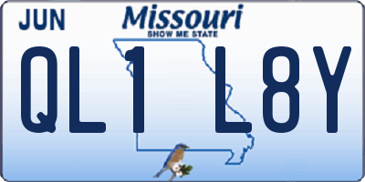 MO license plate QL1L8Y