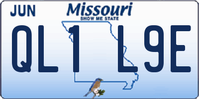 MO license plate QL1L9E