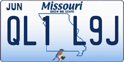MO license plate QL1L9J