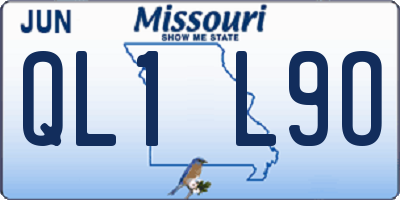 MO license plate QL1L9O