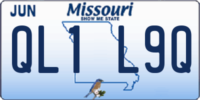 MO license plate QL1L9Q