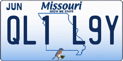 MO license plate QL1L9Y