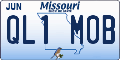MO license plate QL1M0B