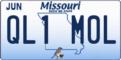 MO license plate QL1M0L