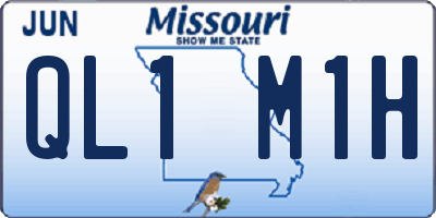 MO license plate QL1M1H