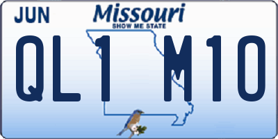 MO license plate QL1M1O