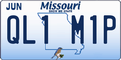 MO license plate QL1M1P