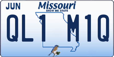 MO license plate QL1M1Q