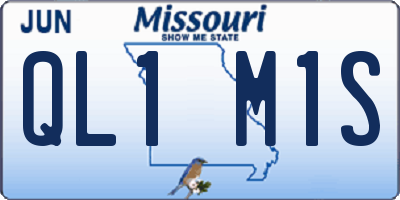 MO license plate QL1M1S
