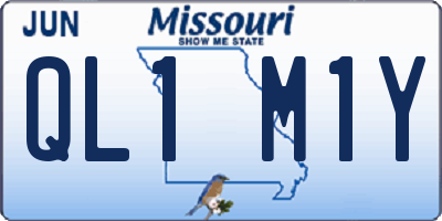 MO license plate QL1M1Y