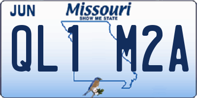 MO license plate QL1M2A