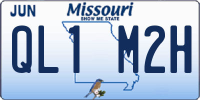MO license plate QL1M2H