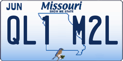 MO license plate QL1M2L