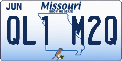 MO license plate QL1M2Q