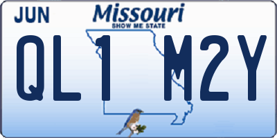 MO license plate QL1M2Y