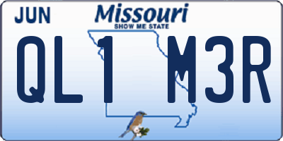 MO license plate QL1M3R