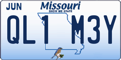 MO license plate QL1M3Y
