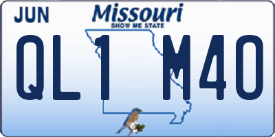 MO license plate QL1M4O