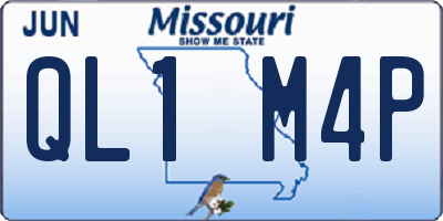 MO license plate QL1M4P