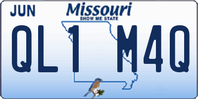 MO license plate QL1M4Q