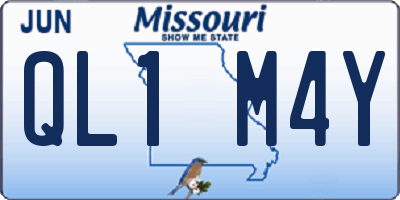 MO license plate QL1M4Y