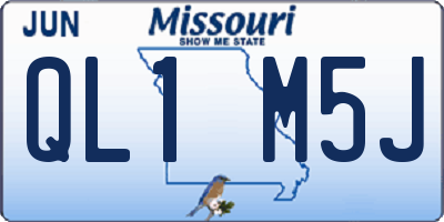 MO license plate QL1M5J