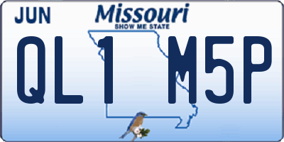 MO license plate QL1M5P