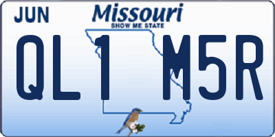MO license plate QL1M5R
