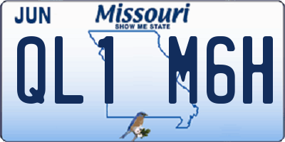 MO license plate QL1M6H