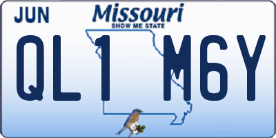 MO license plate QL1M6Y