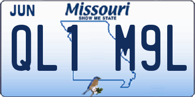 MO license plate QL1M9L