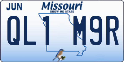 MO license plate QL1M9R