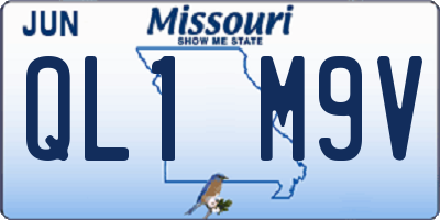 MO license plate QL1M9V