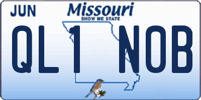 MO license plate QL1N0B