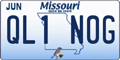 MO license plate QL1N0G