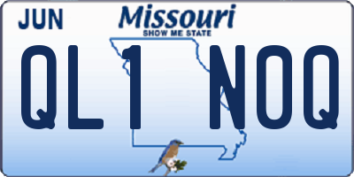 MO license plate QL1N0Q