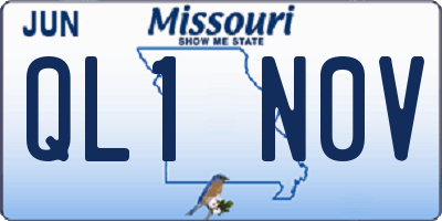 MO license plate QL1N0V