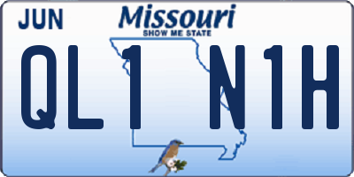 MO license plate QL1N1H