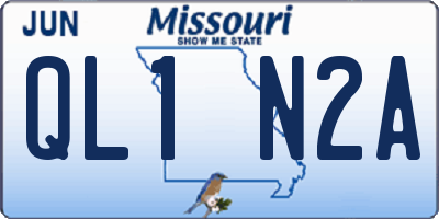 MO license plate QL1N2A