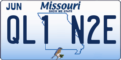 MO license plate QL1N2E