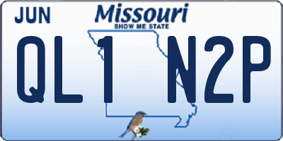 MO license plate QL1N2P