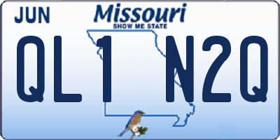 MO license plate QL1N2Q