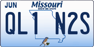 MO license plate QL1N2S