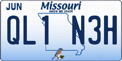 MO license plate QL1N3H